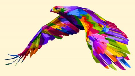 Freepik Colorful Flying Eagle