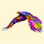 Freepik Colorful Flying Eagle