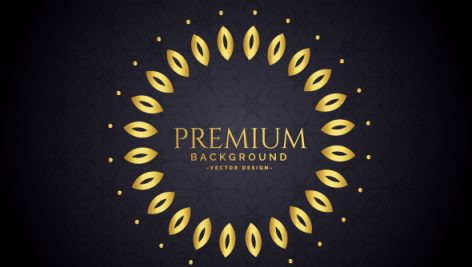 Freepik Decorative Golden Frame Premium Background