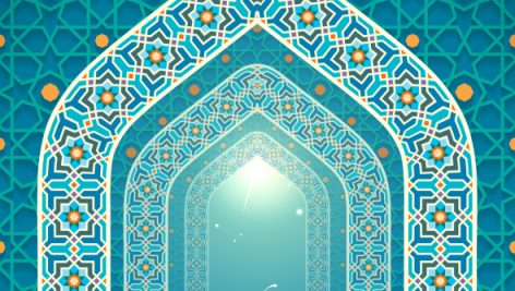 Freepik Eid Mubarak Mosque Interior With Arabic Pattern
