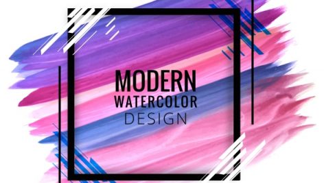 Freepik Elegant Modern Hand Draw Stroke Watercolor Colorful Background