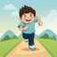 Freepik Happy Children Day Cartoon Boy With Landscape Road