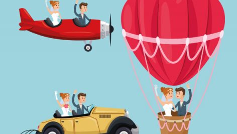 Freepik Hot Air Balloon Airplane Car Couple Cartoon