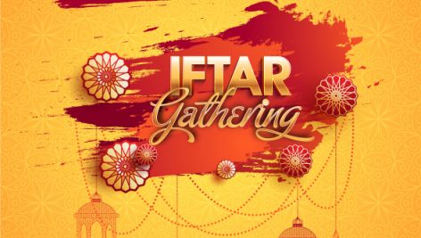 Freepik Iftar Gathering Inviatation Card Design With Hanging Lanterns Floral On Yellow Background