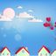 Freepik Man Riding Bicycle To The Sky And Holding Red Heart Balloons