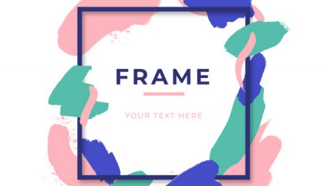 Freepik Modern Coloured Frame With Paint Splashes