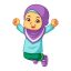 Freepik Moslem Girl Jumping