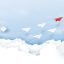 Freepik Paper Airplanes Teamwork Flying On Blue Sky