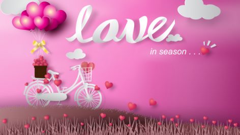 Freepik Paper Art Of Happy Valentine Day Balloon Flying Over Bicycle