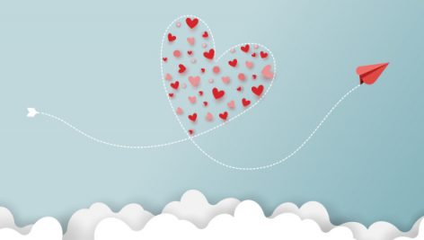 Freepik Paper Art Of Love Concept Red Airplanes Flying