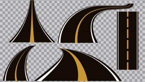 Freepik Set Of Bending Roads And Highways Vector Illustrations