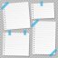 Freepik Set Of Note Paper Template With Blue Tape