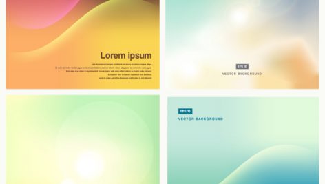 Freepik Smooth And Blurry Backgrounds Set Pastel Color Vector