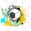 Freepik Soccer Ball On Colorful Grungy Background 2