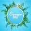 Freepik Summer Sale Concept With Green Leaves