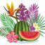 Freepik Tropical Garden With Watermelon 2