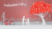 Freepik Valentine Concept With Couple Propose On Gray Grass Under The Red Tree
