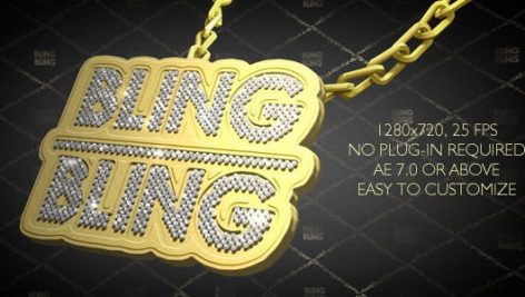 Preview Hip Hop Style Bling Bling 3D Pendant On Chain 2924254