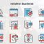 Preview Modern Business Thin Line Icons 23454681