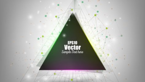 Freepik Abstract Triangle Banner With Molecules And Place For Text 2