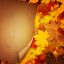 Freepik Background Autumn Orange Leaves With Paper Rolls