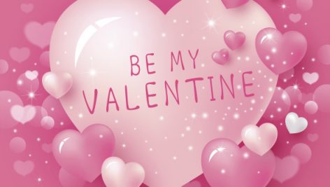 Freepik Be My Valentine Of Pink Heart Background