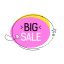 Freepik Big Sale Lettering In Lilac Oval With String