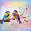 Freepik Birds Couple On Blossom Cherry Flowers Branch Spring Time