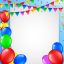Freepik Birthday Background With Balloons And Blank Sign