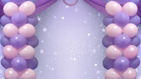 Freepik Birthday Background With Purple And Pink Party Balloons