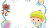Freepik Border Template With Cute Baby And Toys