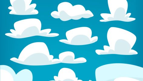 Freepik Cartoon Cloud Template Collection Set