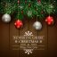 Freepik Christmas Card With Wood Background And Hanging Ball