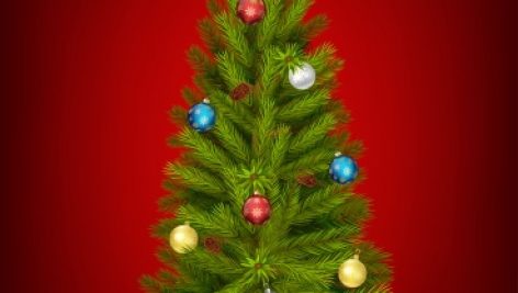 Freepik Christmas Greeting With Realistic Christmas Tree Background