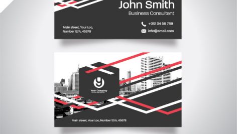 Freepik City Background Business Card Design Template