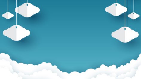 Freepik Cloudscape On Blue Sky Background Paper Art Style