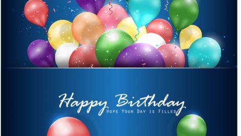 Freepik Colorful Balloons Happy Birthday On Blue Background