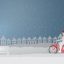 Freepik Couple Riding Red Bike In White Urban Countryside With Snow And Winter Season