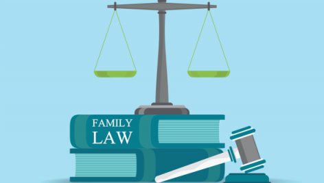 Freepik Family Law Books With Judges Gavel In Flat Style