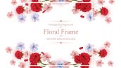 Freepik Floral Frame With Red Roses Background