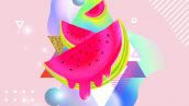 Freepik Fluid Multicolored Background With Watermelon
