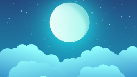 Freepik Full Moon With Clouds And Stars In The Night Sky