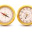 Freepik Gold Luxury Clock And Compass