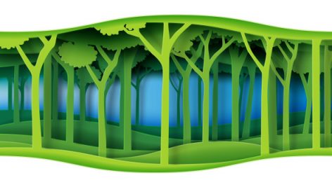 Freepik Green Abstract Forest Nature Landscape Paper Art Background