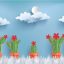 Freepik Green Cactus With Paper Art Background With Blue Sky View