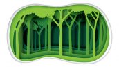 Freepik Green Nature Landscape And Forest Paper Art Style