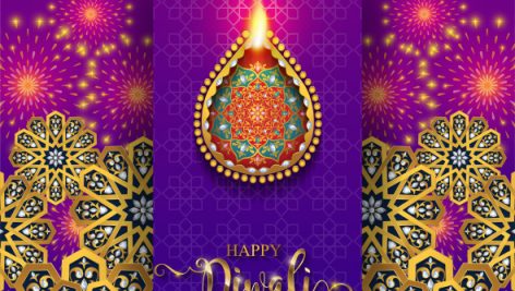 Freepik Happy Diwali Festival Card