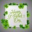 Freepik Happy St Patrick S Day With White Frame Square And Leaves Clover