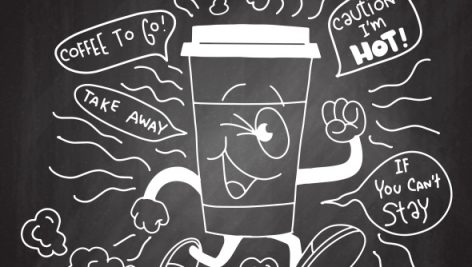 Freepik Illustration Of Smile Takeaway Coffee Cup Running