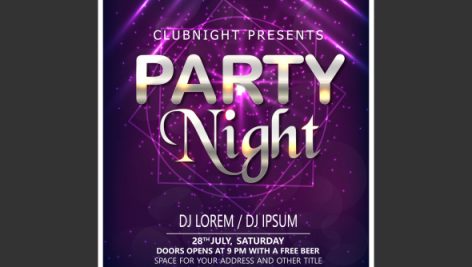 Freepik Music Party Flyer Poster Template